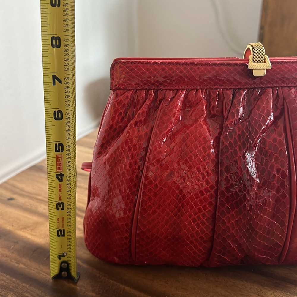 Beautiful Red Snakeskin Purse - Picture 8 of 8